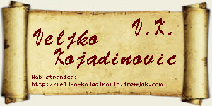 Veljko Kojadinović vizit kartica